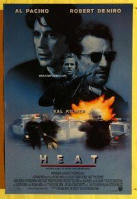 y151 HEAT one-sheet movie poster '95 Al Pacino, Robert De Niro, Val Kilmer