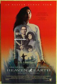 y152 HEAVEN & EARTH DS 1sh '93 directed by Oliver Stone, Tommy Lee Jones, Joan Chen!
