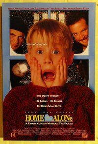 y155 HOME ALONE DS one-sheet movie poster '90 Macaulay Culkin, Stern, Pesci