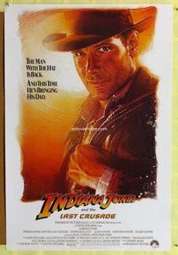 y168 INDIANA JONES & THE LAST CRUSADE one-sheet movie poster '89 Ford