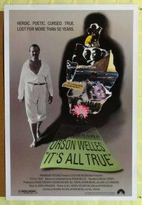 y174 IT'S ALL TRUE one-sheet movie poster '93 unfinished Orson Welles work!