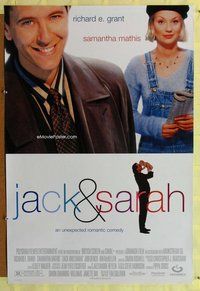 y175 JACK & SARAH DS one-sheet movie poster '95 Samantha Mathis, Grant