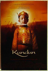 y189 KUNDUN DS one-sheet movie poster '97 Martin Scorsese, Tibet, China!