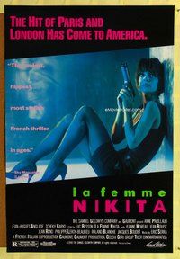 y191 LA FEMME NIKITA one-sheet movie poster '90 Luc Besson, Anne Parillaud