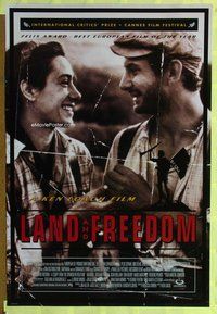 y192 LAND & FREEDOM DS one-sheet movie poster '95 Ian Hart, fighting facism!