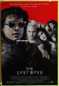 y203 LOST BOYS one-sheet movie poster '87 Kiefer Sutherland, Corey Feldman