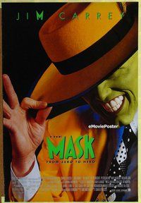 y209 MASK DS one-sheet movie poster '94 Jim Carrey, 1st Cameron Diaz