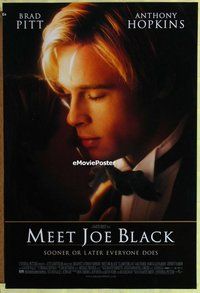 y213 MEET JOE BLACK DS one-sheet movie poster '98 Brad Pitt, Anthony Hopkins