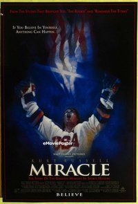 y218 MIRACLE DS one-sheet movie poster '04 Kurt Russell,Olympic ice hockey!