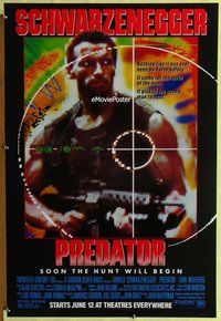 y246 PREDATOR advance one-sheet movie poster '87 Arnold Schwarzenegger