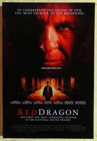 y252 RED DRAGON DS one-sheet movie poster '02 Anthony Hopkins