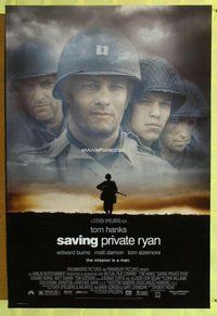 y257 SAVING PRIVATE RYAN DS one-sheet movie poster '98 Tom Hanks, Spielberg