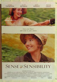 y258 SENSE & SENSIBILITY DS one-sheet movie poster '95 Ang Lee, Kate Winslet
