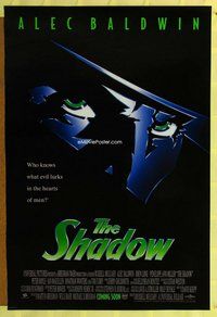 y259 SHADOW DS advance one-sheet movie poster '94 Alec Baldwin, cool art!
