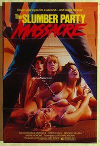 y267 SLUMBER PARTY MASSACRE one-sheet movie poster '82 sexy horror image!
