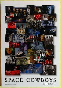 y269 SPACE COWBOYS DS teaser one-sheet movie poster '00 Eastwood, astronauts