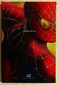 y274 SPIDER-MAN 2 teaser one-sheet movie poster '04 Tobey Maguire, Sam Raimi