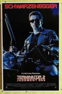 y282 TERMINATOR 2 video one-sheet movie poster '91 Arnold Schwarzenegger