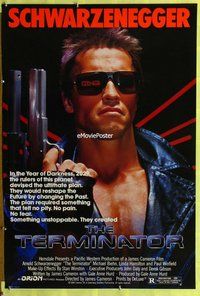 y281 TERMINATOR one-sheet movie poster '84 Arnold Schwarzenegger classic!