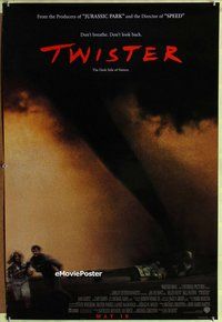 y287 TWISTER DS advance one-sheet movie poster '96 Bill Paxton, Helen Hunt