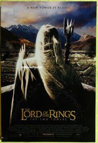 y201 LORD OF THE RINGS: THE 2 TOWERS DS advance one-sheet movie poster '02