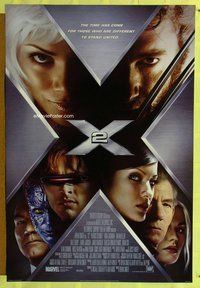 y300 X-MEN 2 int'l DS one-sheet movie poster '03 Hugh Jackman, Halle Berry