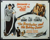 z640 BACHELOR & THE BOBBY-SOXER half-sheet movie poster R52 Cary Grant