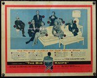 z645 BIG KNIFE style B half-sheet movie poster '55 Jack Palance, Aldrich