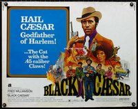 z647 BLACK CAESAR half-sheet movie poster '73 Godfather of Harlem!