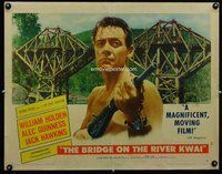 z655 BRIDGE ON THE RIVER KWAI style A half-sheet movie poster '58 Holden