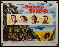 z656 BRIDGES AT TOKO-RI half-sheet movie poster '54 Grace Kelly, Holden