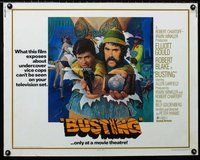 z660 BUSTING half-sheet movie poster '74 Elliott Gould, Robert Blake