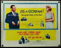 z661 BUT NOT FOR ME style A half-sheet movie poster '59 Clark Gable, Baker