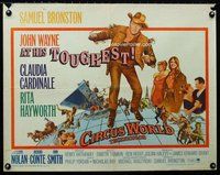 z672 CIRCUS WORLD half-sheet movie poster '65 John Wayne, Claudia Cardinale
