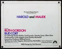 z736 HAROLD & MAUDE half-sheet movie poster '71 Ruth Gordon, Bud Cort