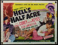 z740 HELL'S HALF ACRE style A half-sheet movie poster '54 Evelyn Keyes