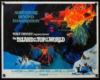 z759 ISLAND AT THE TOP OF THE WORLD half-sheet movie poster '74 Disney