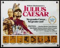 z764 JULIUS CAESAR half-sheet movie poster '70 Charlton Heston, Gielgud