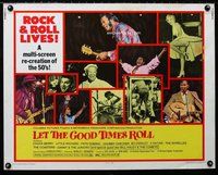 z773 LET THE GOOD TIMES ROLL half-sheet movie poster '73 Chuck Berry