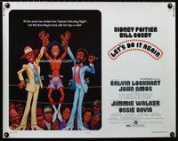 z774 LET'S DO IT AGAIN half-sheet movie poster '75 Jack Rickard art!