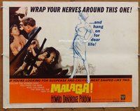 z783 MALAGA half-sheet movie poster '60 Trevor Howard, Dorothy Dandridge