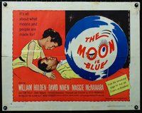 z787 MOON IS BLUE style B half-sheet movie poster '53 Bill Holden, McNamara
