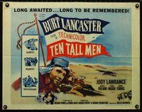 z803 TEN TALL MEN half-sheet movie poster R56 Burt Lancaster, Roland
