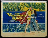 z816 VAGABOND KING half-sheet movie poster '56 Kathryn Grayson, Curtiz