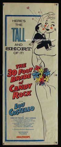 z007 30 FOOT BRIDE OF CANDY ROCK insert movie poster '59 Lou Costello