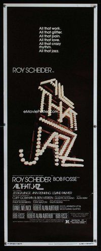 z021 ALL THAT JAZZ insert movie poster '79 Roy Scheider, Bob Fosse