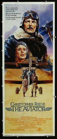 z038 AVIATOR insert movie poster '85 Christopher Reeve, Arquette