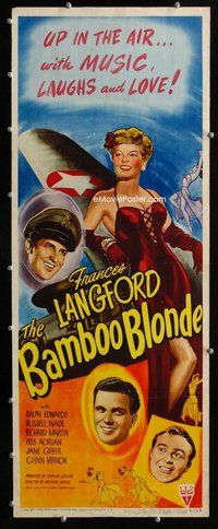 z041 BAMBOO BLONDE insert movie poster '46 sexy Frances Langford!