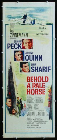 z046 BEHOLD A PALE HORSE insert movie poster '64 Gregory Peck, Quinn