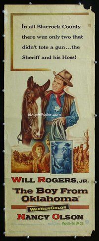 z060 BOY FROM OKLAHOMA insert movie poster '54 Will Rogers Jr, Curtiz